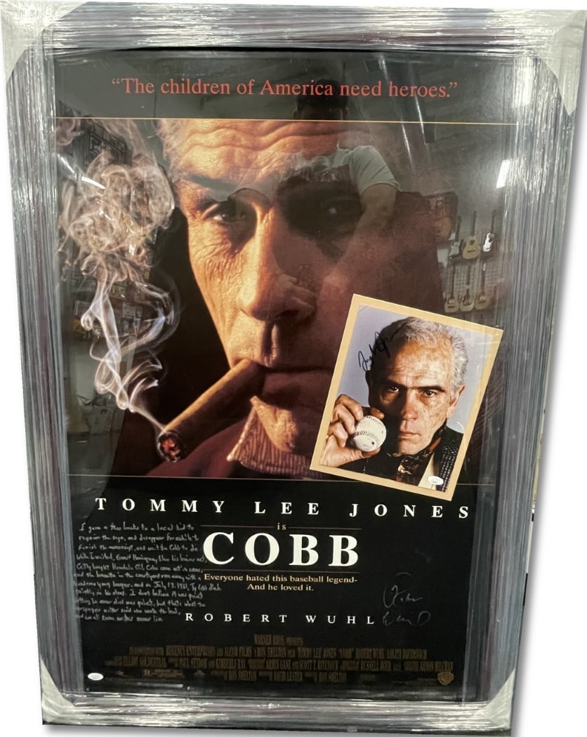 Framed 8x10 Photo Poster Signed by Tommy Lee Jones and Robert Wuhl JSA Authenticated (1 of 7)