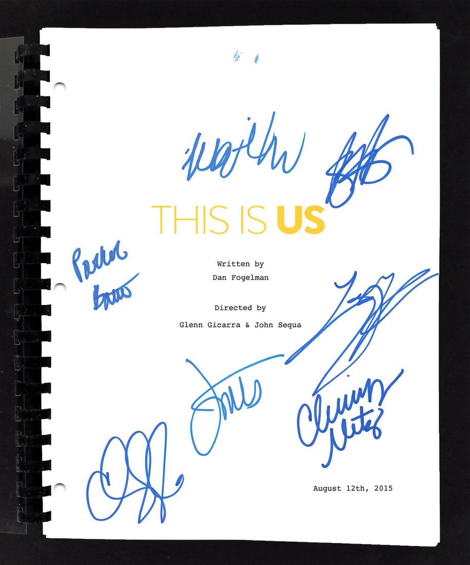 This Is Us Signed Script by 7 Cast Members with Beckett Authentication (1 of 2)