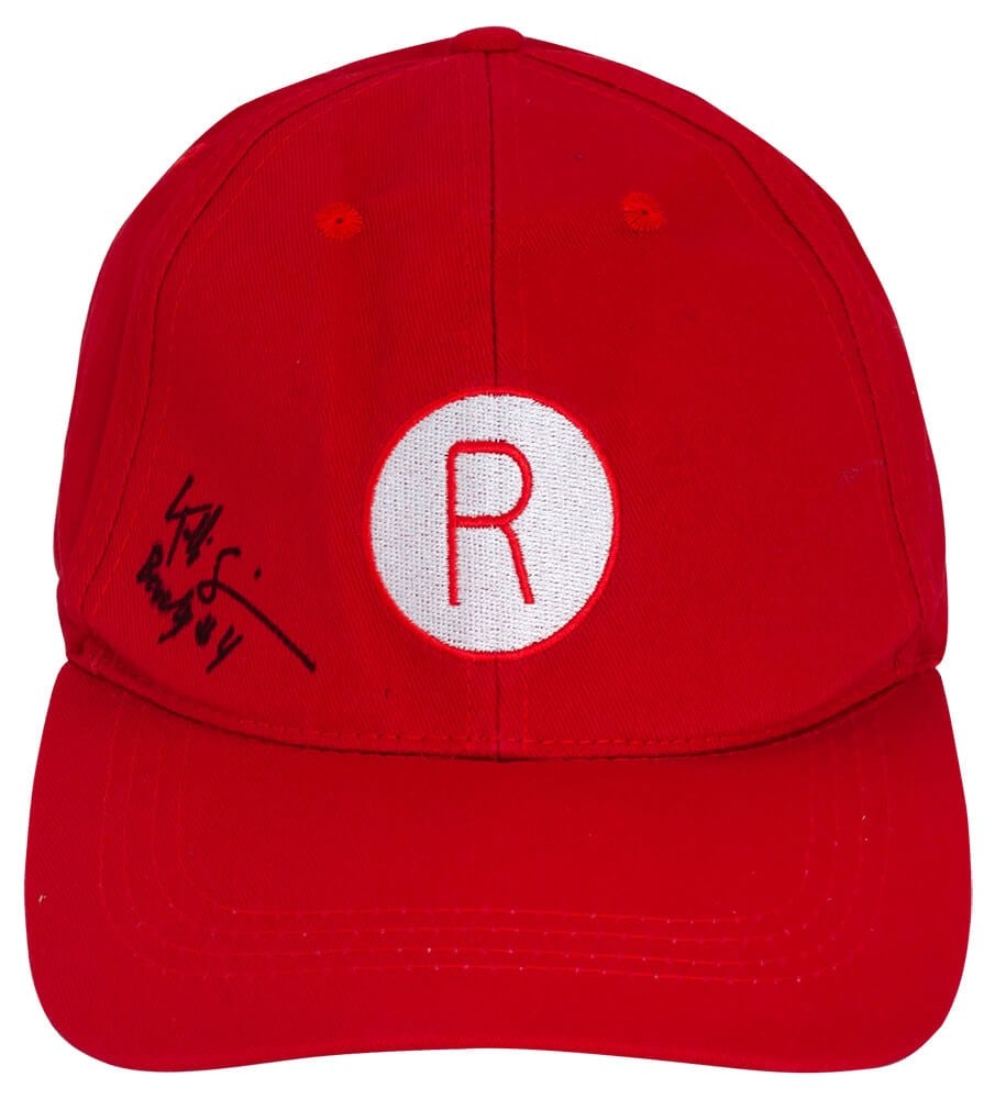 Signed Rockford Peaches Red Costume Hat Kelli Simpkins Beverly #4 COA (1 of 1)