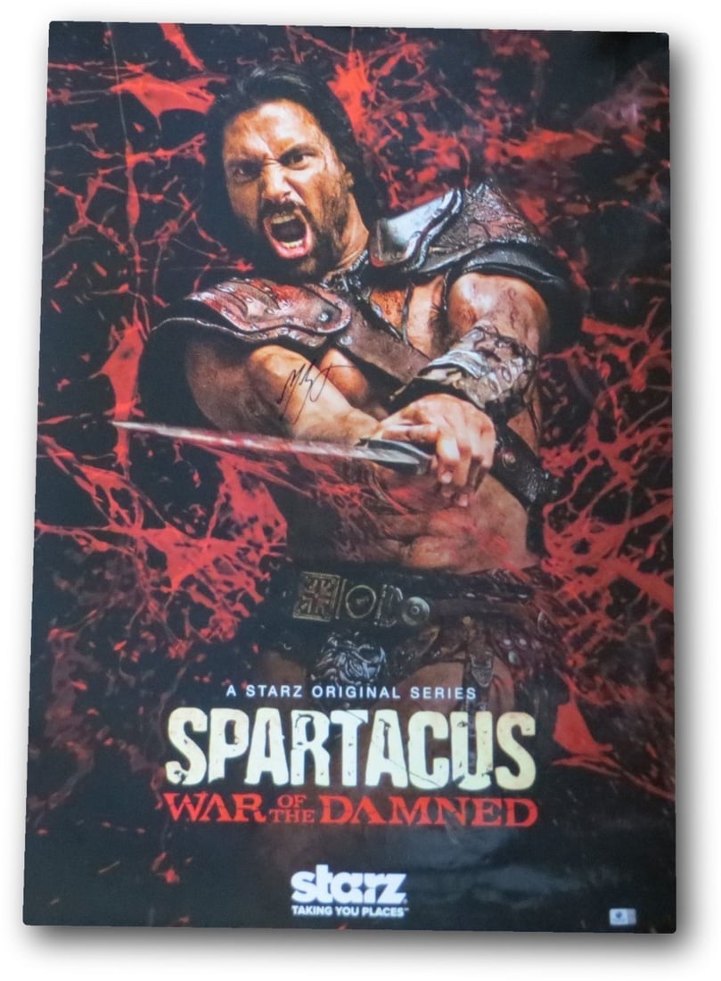 Spartacus Movie Poster Signed by Manu Bennett with Global Authentics COA (1 of 4)