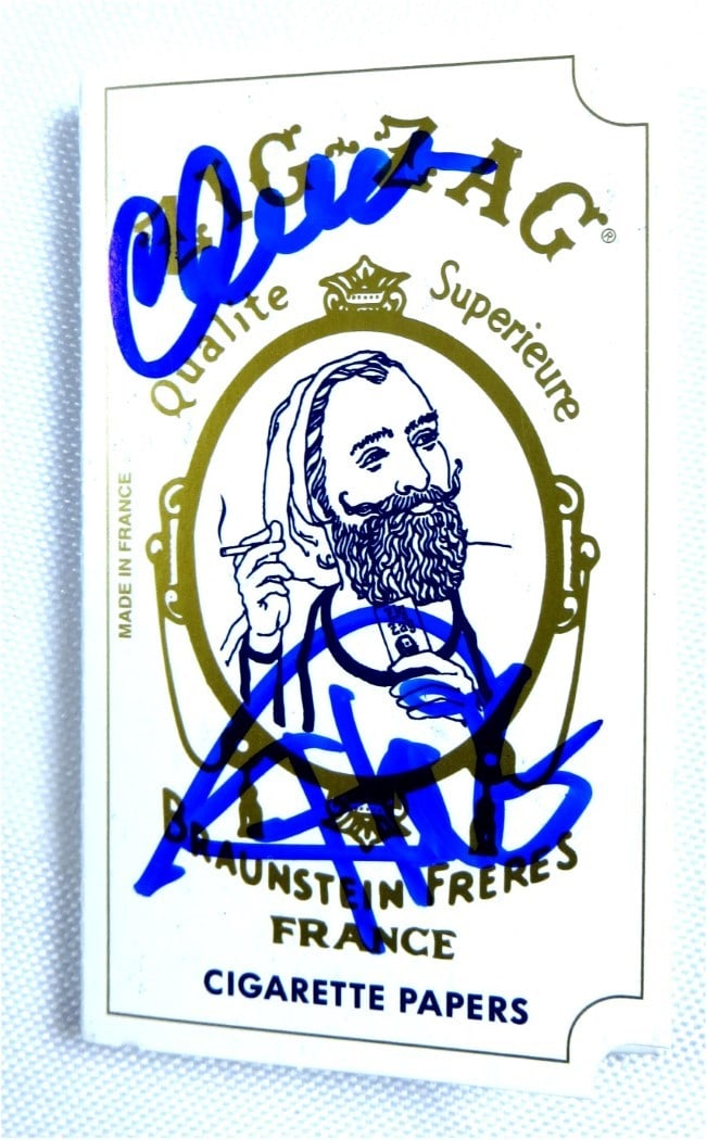 Zig-Zag Cigarette Papers Signed by Cheech Marin and Tommy Chong JSA Authenticated (1 of 3)