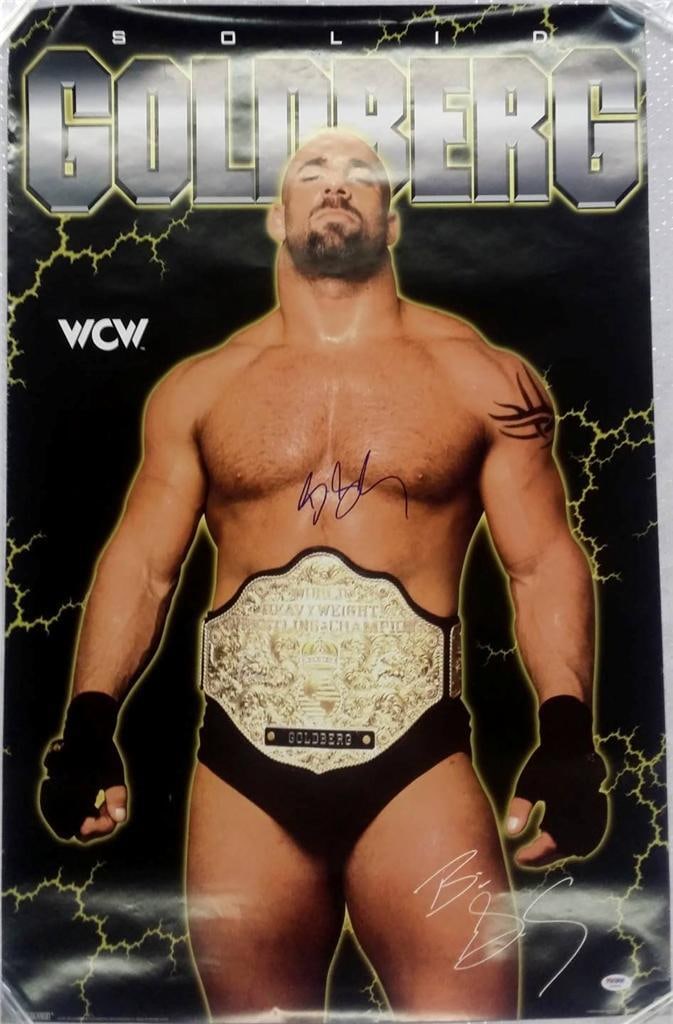22x34 Poster Signed by Bill Goldberg WCW Champion PSA DNA Authenticated (1 of 1)