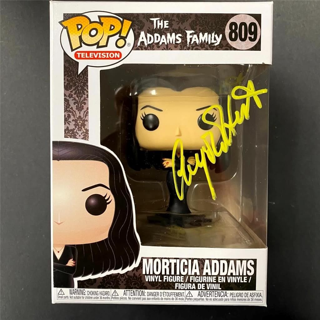 Funko Pop 809 Morticia Addams Autographed by Anjelica Huston Beckett Authenticated (1 of 7)