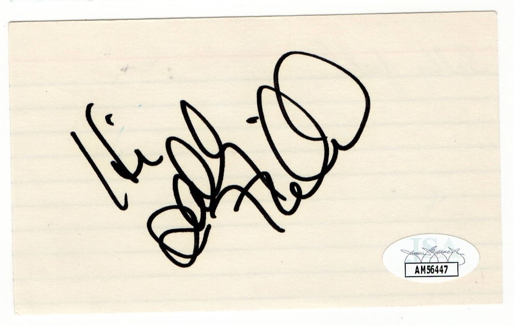 Hollywood Star Sally Field Signed 3x5 Index Card JSA Authenticated: Hollywood Star Sally Field Signed 3x5 Index Card JSA Authenticated This is an original 3 x 5 inch index card autographed by Hollywood legend Sally Field. The authenticity of the signature has been ver