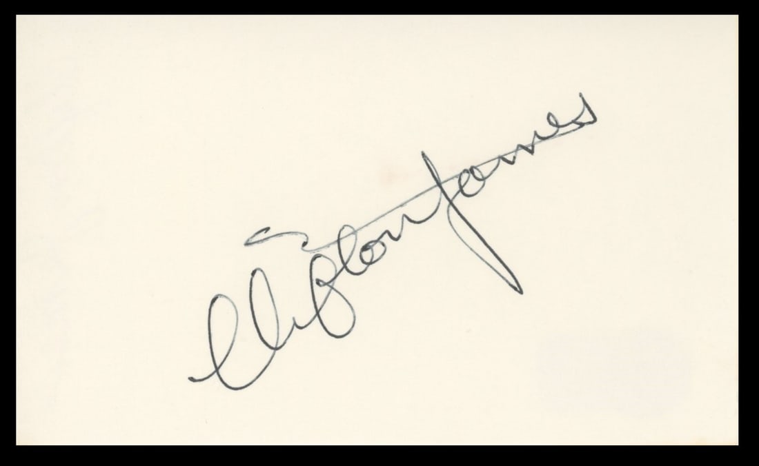 Clifton James Signed 3x5 Index Card Beckett Authenticated Live and Let Die (1 of 2)