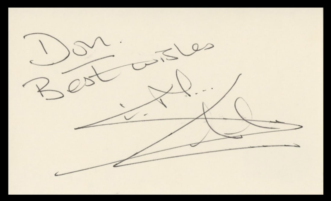 Simon MacCorkindale Autographed 3x5 Index Card Beckett Authenticated Death on the Nile (1 of 2)
