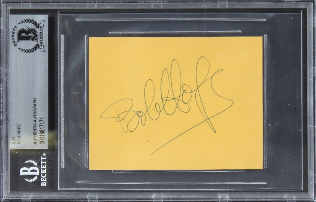Beckett slabbed Bob Hope 3x4 cut signature from The Ghost Breakers (1 of 5)