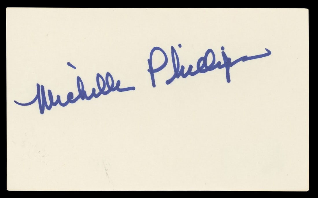 Michelle Phillips Signed 3x5 Index Card Knots Landing BAS Authenticated (1 of 5)