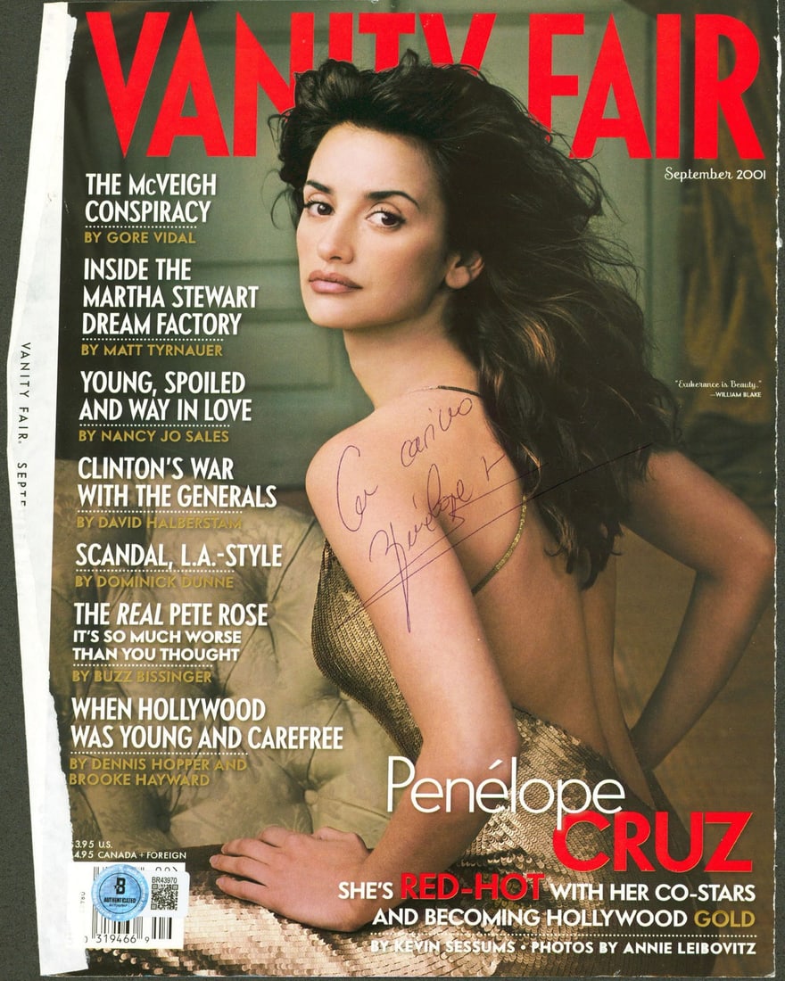 Penelope Cruz Signed Vanity Fair Cover Sept 2001 BAS Authenticated (1 of 2)