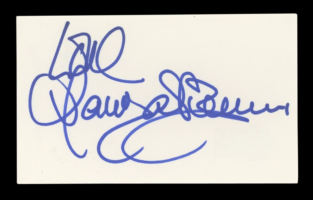 Marisa Berenson Signed Cabaret Love 3x5 Index Card BAS Authenticated (1 of 5)