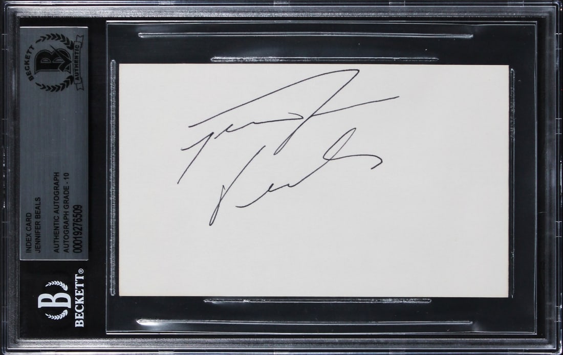 Jennifer Beals Signed 3x5 Index Card Beckett Auto 10 Flashdance Authentication (1 of 2)