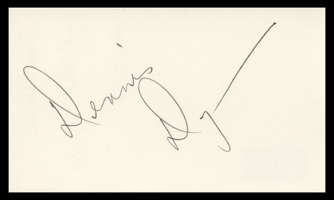 Dennis Dugan Signed 3x5 Index Card Beckett Authenticated Happy Gilmore (1 of 2)