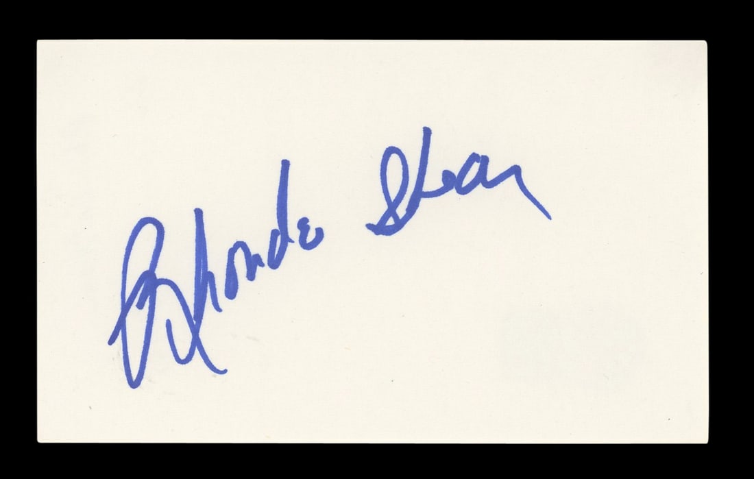 Rhonda Shear Signed Spaceballs Index Card Authentic BAS AD70283 (1 of 5)