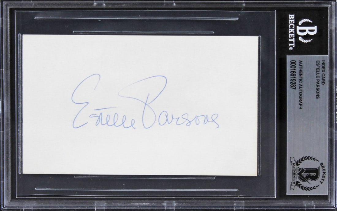 Estelle Parsons Roseanne Signed 3x5 Index Card Beckett Authenticated (1 of 2)
