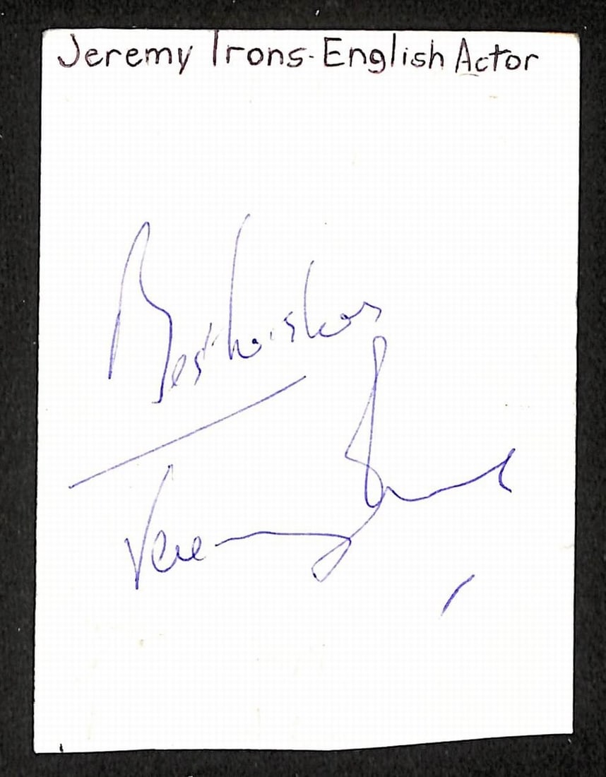 Jeremy Irons Actor Hand Signed Cut Signature with JSA Authentication (1 of 2)