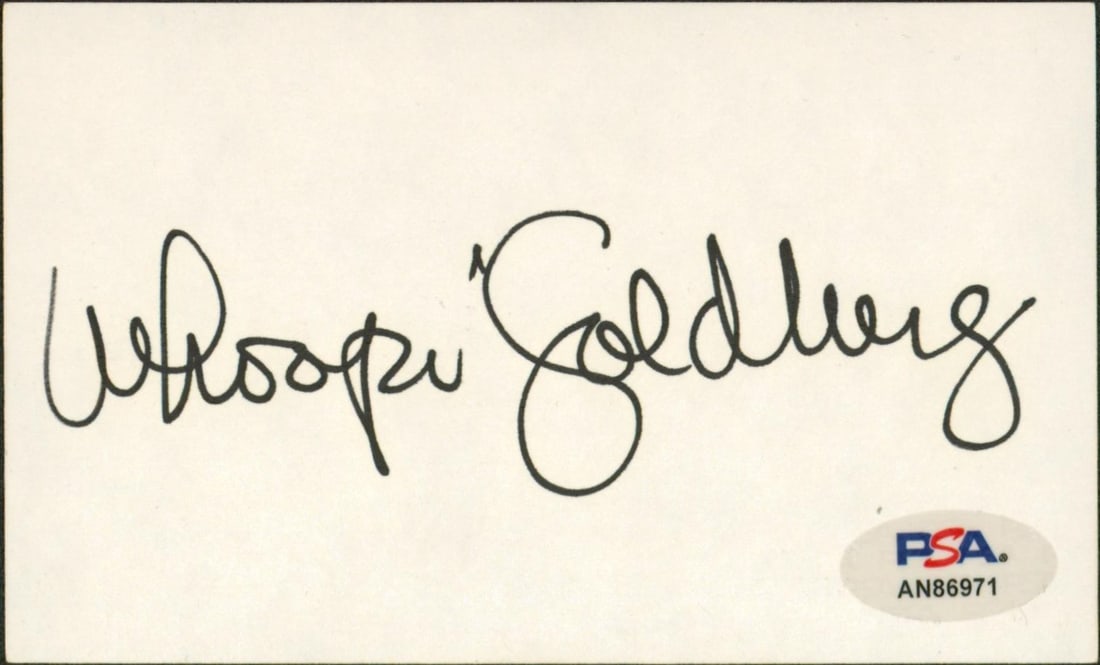 Whoopie Goldberg Signed Index Card The Color Purple PSA/DNA (1 of 1)