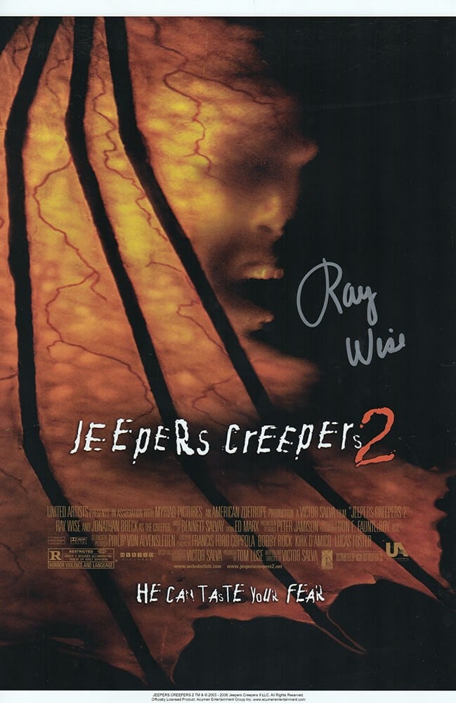 Ray Wise Signed Jeepers Creepers 2 Original Movie Poster with COA (1 of 1)