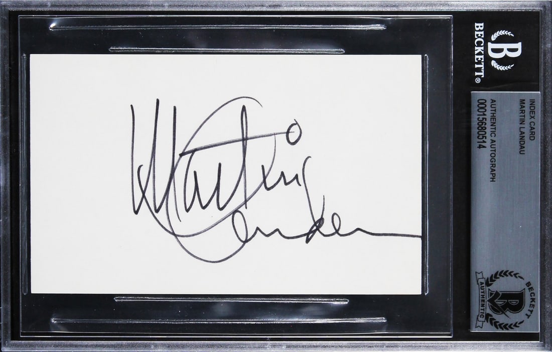 Martin Landau Signed Mission: Impossible 3x5 Index Card Beckett Authenticated (1 of 5)