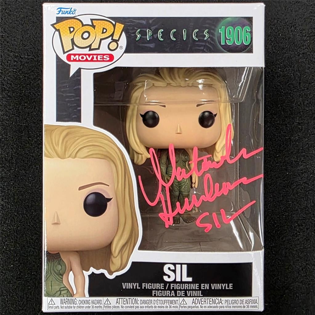 Species Sil Funko Pop 1906 autographed by Natasha Henstridge Beckett authenticated: Species Sil Funko Pop 1906 autographed by Natasha Henstridge Beckett authenticated This is an original Funko Pop figure of the character Sil from the movie Species, signed by Natasha Henstridge. The a