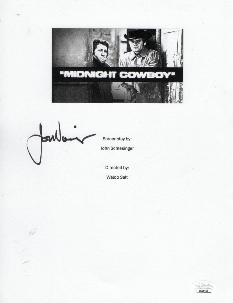 Midnight Cowboy Script Cover Signed by Jon Voight JSA Authenticated (1 of 2)