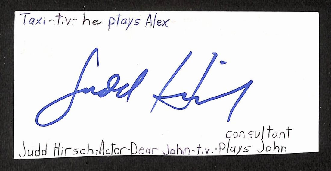 Judd Hirsch Hand Signed Cut Signature with JSA Authentication BA205476 (1 of 2)