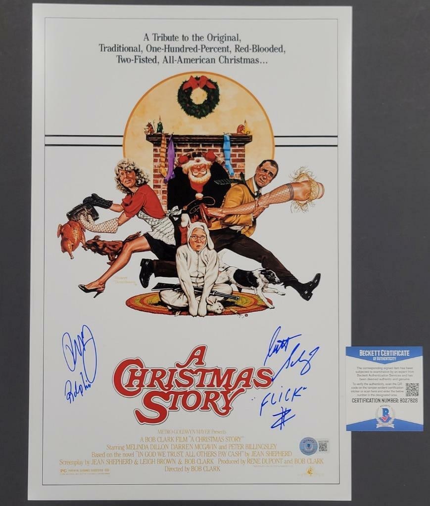 A Christmas Story 11x17 Poster Signed by Peter Billingsley and Scott Schwartz BAS: A Christmas Story 11x17 Poster Signed by Peter Billingsley and Scott Schwartz BAS This 11x17 movie poster from "A Christmas Story" is signed by Peter Billingsley and Scott Schwartz. The item is origin