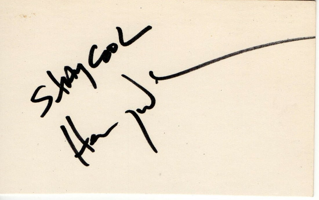 Henry Winkler Autographed Index Card Happy Days Stay Cool JSA: Henry Winkler Autographed Index Card Happy Days Stay Cool JSA This original autographed index card features the signature of Henry Winkler, renowned for his iconic role in the classic television serie