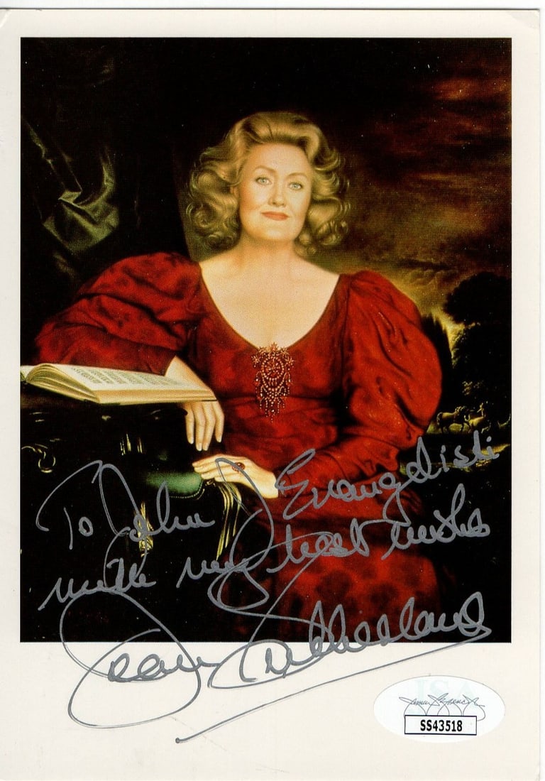 Joan Sutherland Hand Signed 4x6 Photo Postcard JSA Authenticated (1 of 2)