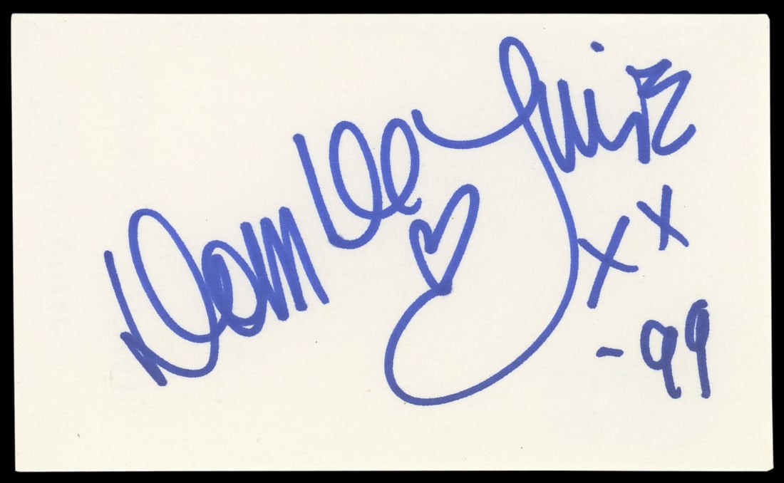 Dom Deluise Signed 3x5 Index Card The Cannonball Run BAS Authenticated (1 of 2)