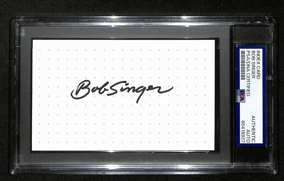 Bob Singer Autographed Index Card Cartoonist Tom & Jerry PSA/DNA (1 of 2)