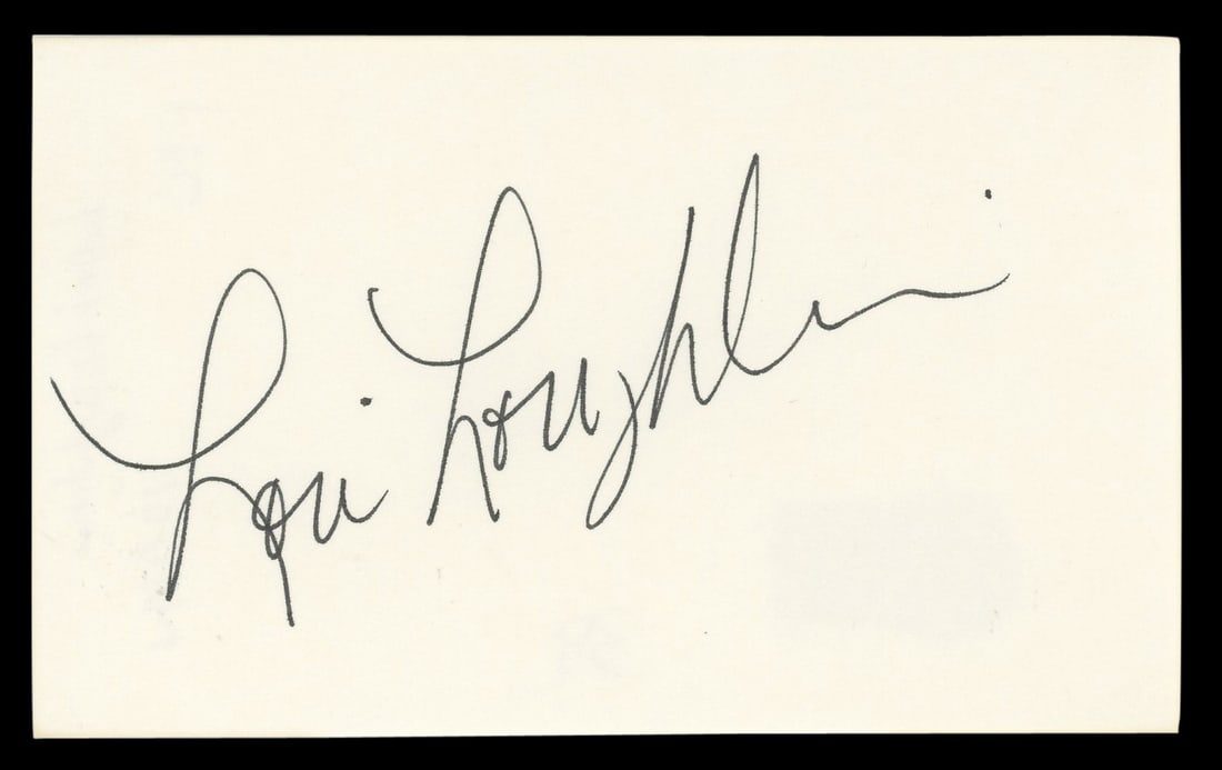Lori Loughlin Full House Signed Index Card BAS Authentication (1 of 5)