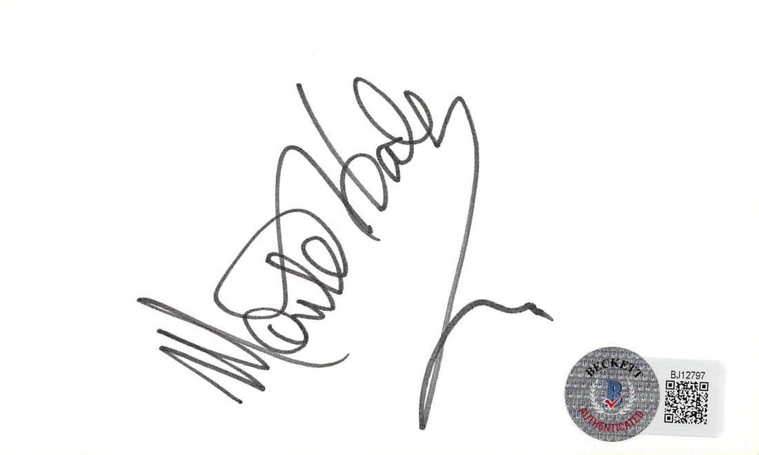 Monte Hale Signed 3x5 Index Card Beckett Authenticated (1 of 3)