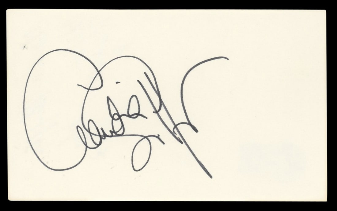 Claudia Schiffer Signed Love Actually Index Card BAS Authenticated: Claudia Schiffer Signed Love Actually Index Card BAS Authenticated This authentic autographed 3x5 index card features the signature of Claudia Schiffer, renowned for her role in 'Love Actually.' The i