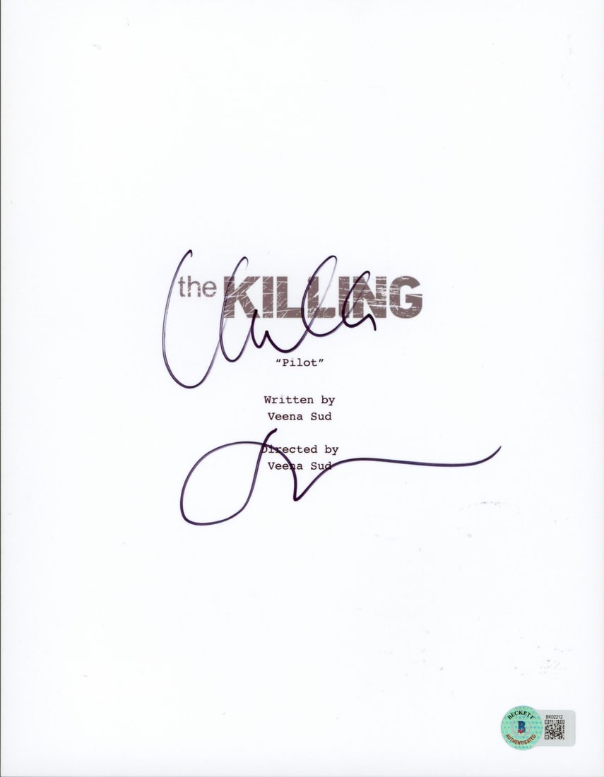 Mireille Enos Signed Script Cover The Killing BAS Authenticated (1 of 3)