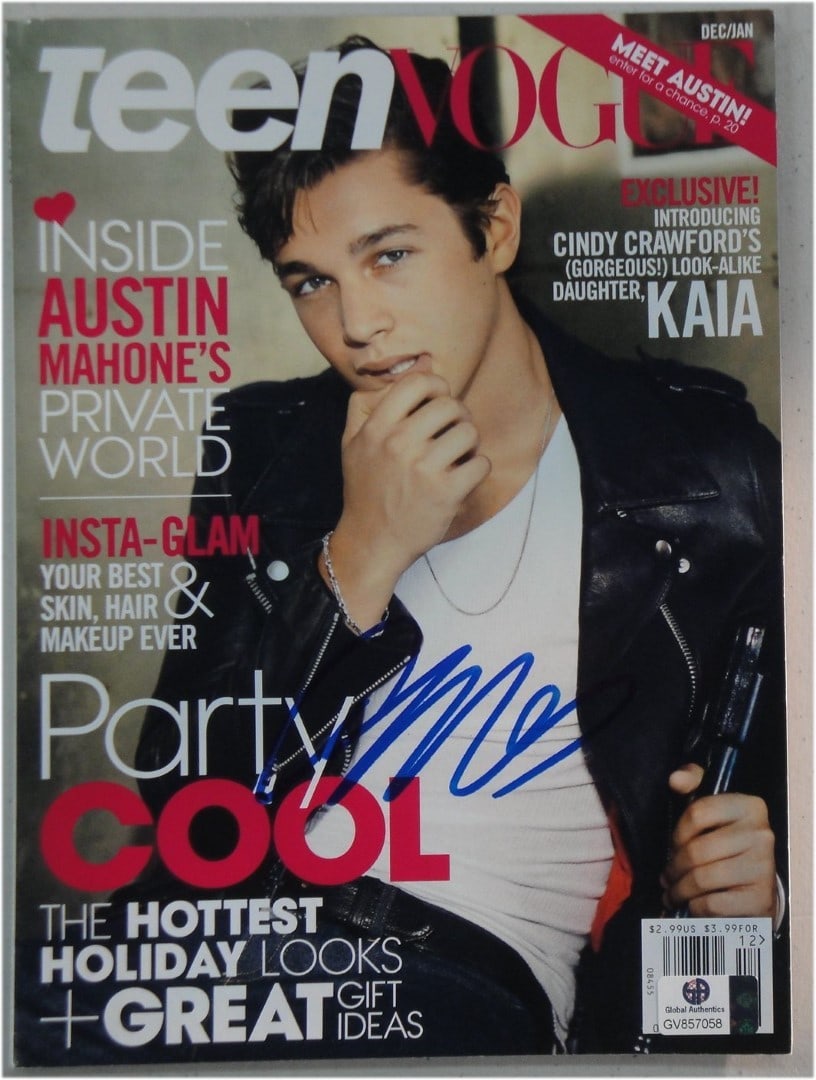 Austin Mahone Hand Signed Teen Vogue Magazine GAI Authenticated (1 of 2)