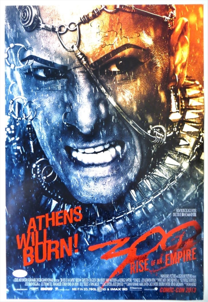 Rodrigo Santoro Autographed 13X20 Poster JSA Certified 300 Rise of an Empire (1 of 4)