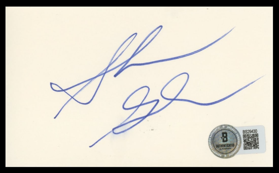 Sharon Gless Burn Notice Signed 3x5 Index Card BAS Authenticated (1 of 2)