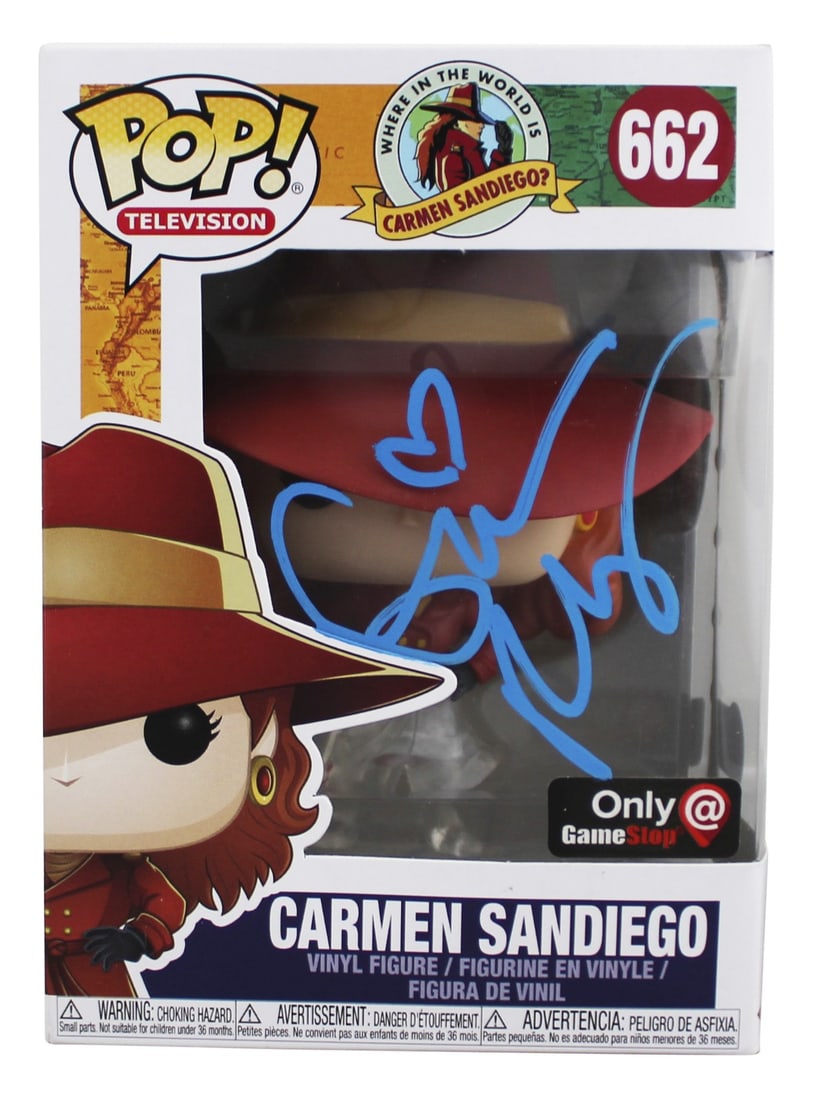 Beckett Signed Carmen Sandiego Funko Pop Gina Rodriguez #662 (1 of 7)