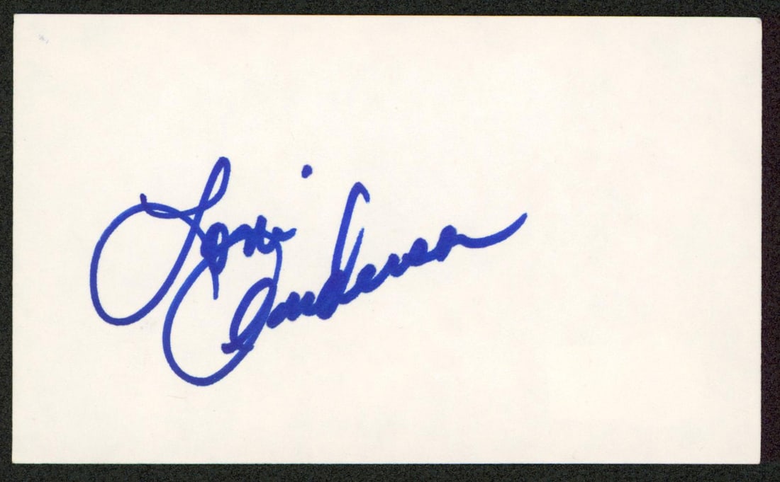 Beckett authenticated Loni Anderson signed WKRP in Cincinnati 3x5 index card (1 of 2)