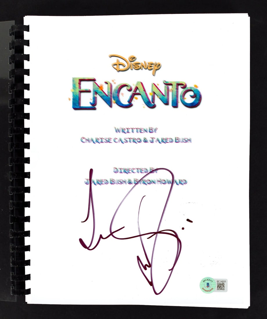 Wilmer Valderrama Signed Encanto Movie Script BAS Authenticated: Wilmer Valderrama Signed Encanto Movie Script BAS Authenticated This authentic replica movie script from the animated film "Encanto" has been personally signed by Wilmer Valderrama. It features a Beck