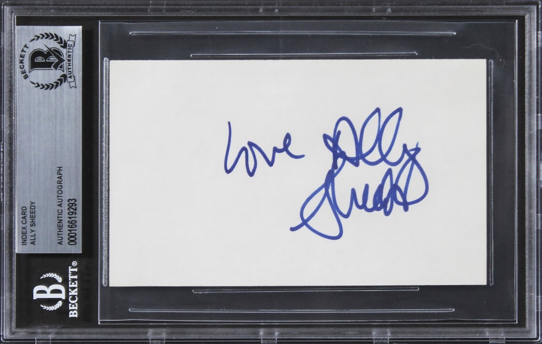 Ally Sheedy The Breakfast Club Signed 3x5 Index Card Love BAS Authentic: Ally Sheedy The Breakfast Club Signed 3x5 Index Card Love BAS Authentic This is an autographed 3x5 index card signed by Ally Sheedy, featuring the inscription "Love". The item is from the iconic film 