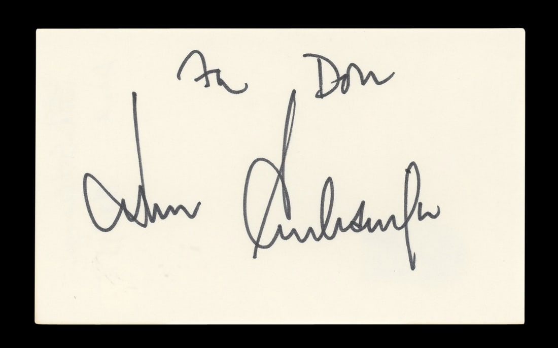 John Schlesinger Signed Midnight Cowboy 3x5 Index Card Beckett Authenticated: John Schlesinger Signed Midnight Cowboy 3x5 Index Card Beckett Authenticated This is an original autographed 3x5 index card personally signed by John Schlesinger, renowned director of the iconic film 