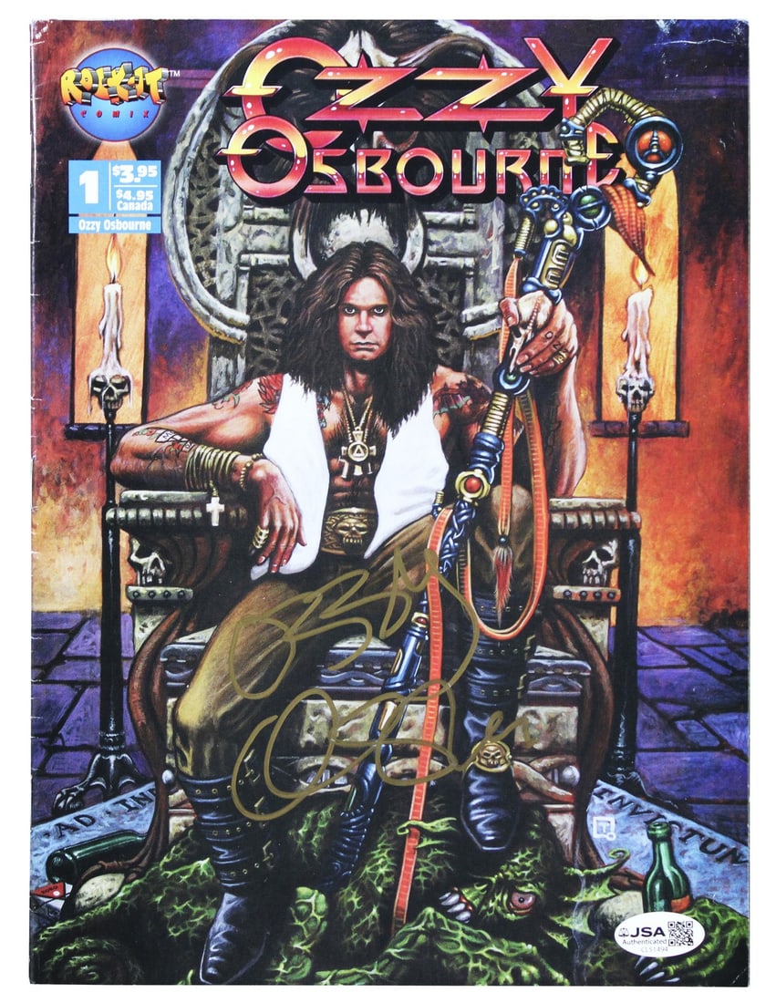 1993 Rock-It Comix Issue 1 Magazine Signed by Ozzy Osbourne JSA COA: 1993 Rock-It Comix Issue 1 Magazine Signed by Ozzy Osbourne JSA COA This pre-owned 1993 Rock-It Comix #1 magazine has been personally signed by Ozzy Osbourne. The autograph has been authenticated by J