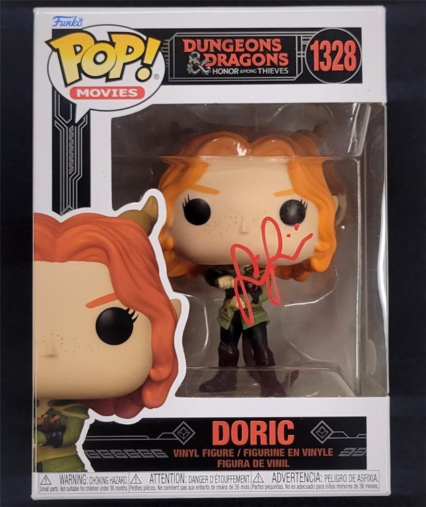 Sophia Lillis Autographed Dungeons & Dragons Funko Pop JSA Authenticated: Sophia Lillis Autographed Dungeons & Dragons Funko Pop JSA Authenticated Add a unique touch to your collection with this authentic signed Doric Funko Pop! from the Dungeons & Dragons movie, featuring 