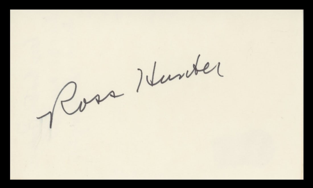 Ross Hunter Signed 3x5 Index Card Beckett Authenticated Imitation of Life (1 of 2)