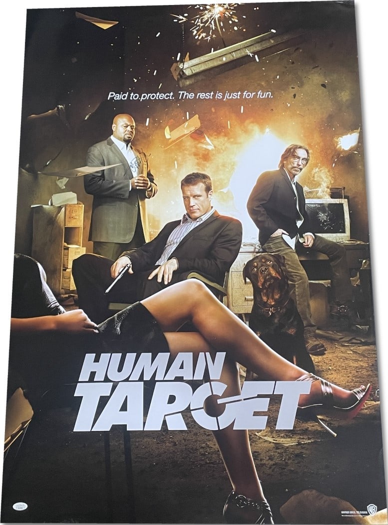 Chi McBride Autographed 27x40 Original Human Target Poster JSA Certified (1 of 4)