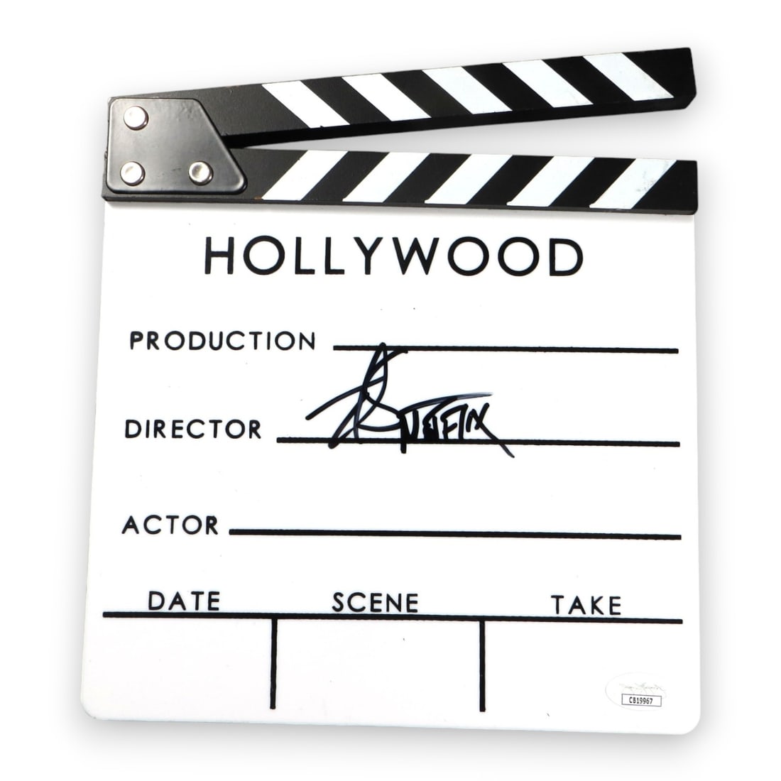 Ted Sarandos Signed Netflix Movie Clapper Inscribed CEO JSA Authenticated: Ted Sarandos Signed Netflix Movie Clapper Inscribed CEO JSA Authenticated This authentic movie clapper, signed by Ted Sarandos, is a unique collectible for fans of Netflix and cinema enthusiasts alike