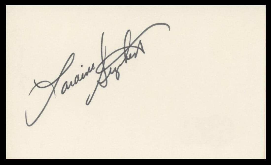Laraine Stephens Signed 3x5 Index Card Beckett Authenticated Police Woman (1 of 2)