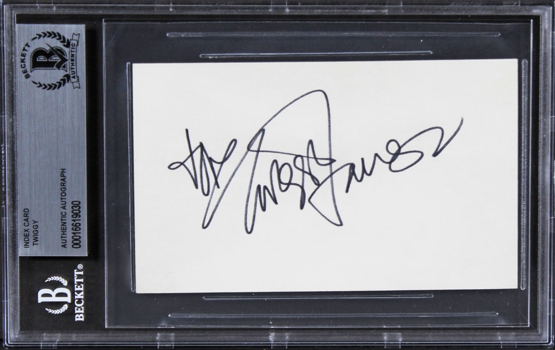 Twiggy Signed Blues Brothers Index Card Autographed Beckett Slabbed (1 of 2)