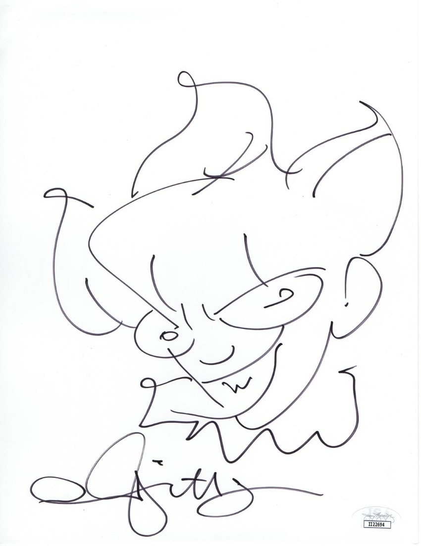 8.5x11 Sketch Drawing Signed by Andy Muschietti JSA Authenticated: 8.5x11 Sketch Drawing Signed by Andy Muschietti JSA Authenticated This is an original 8.5 x 11 inch sketch drawing personally signed by Andy Muschietti, the director of "It." The autograph has been au